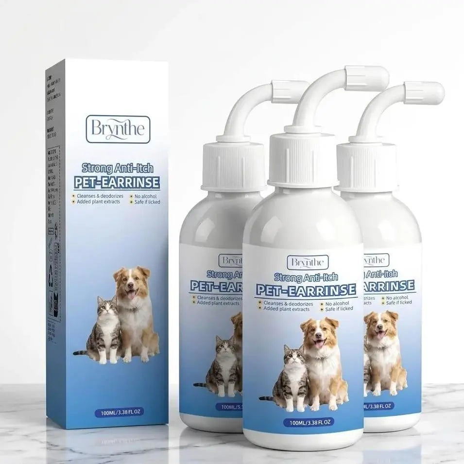 Gentle Pet Ear Cleanser | Odorless Solution for Dogs and Cats