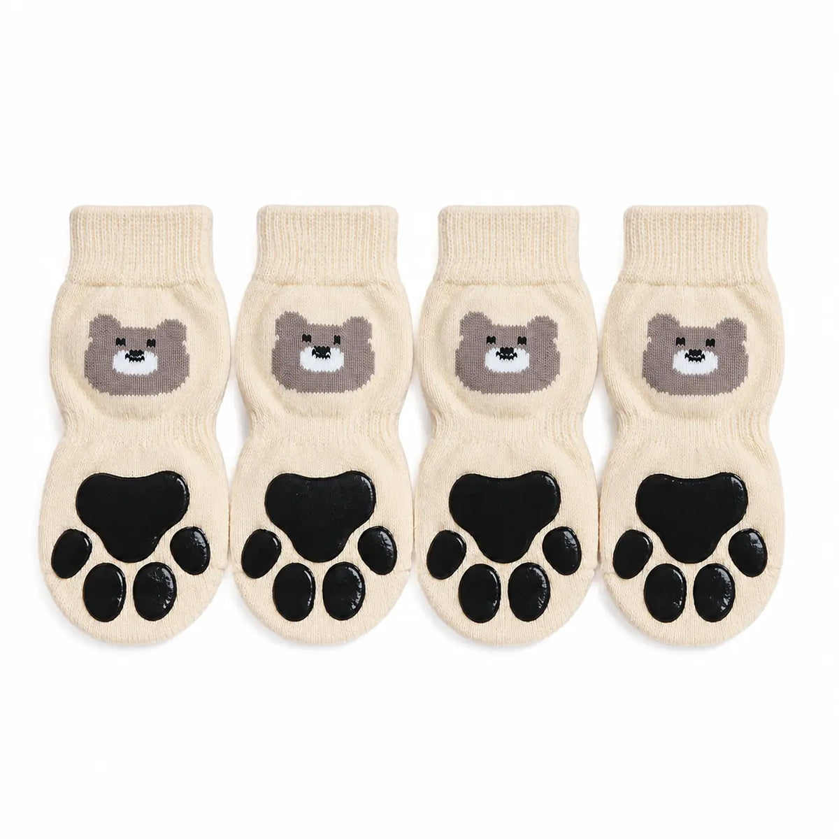 Silicone Anti-Slip Wear-Resistant Outdoor Paw Covers for Dogs and Puppies - 4-Piece Set