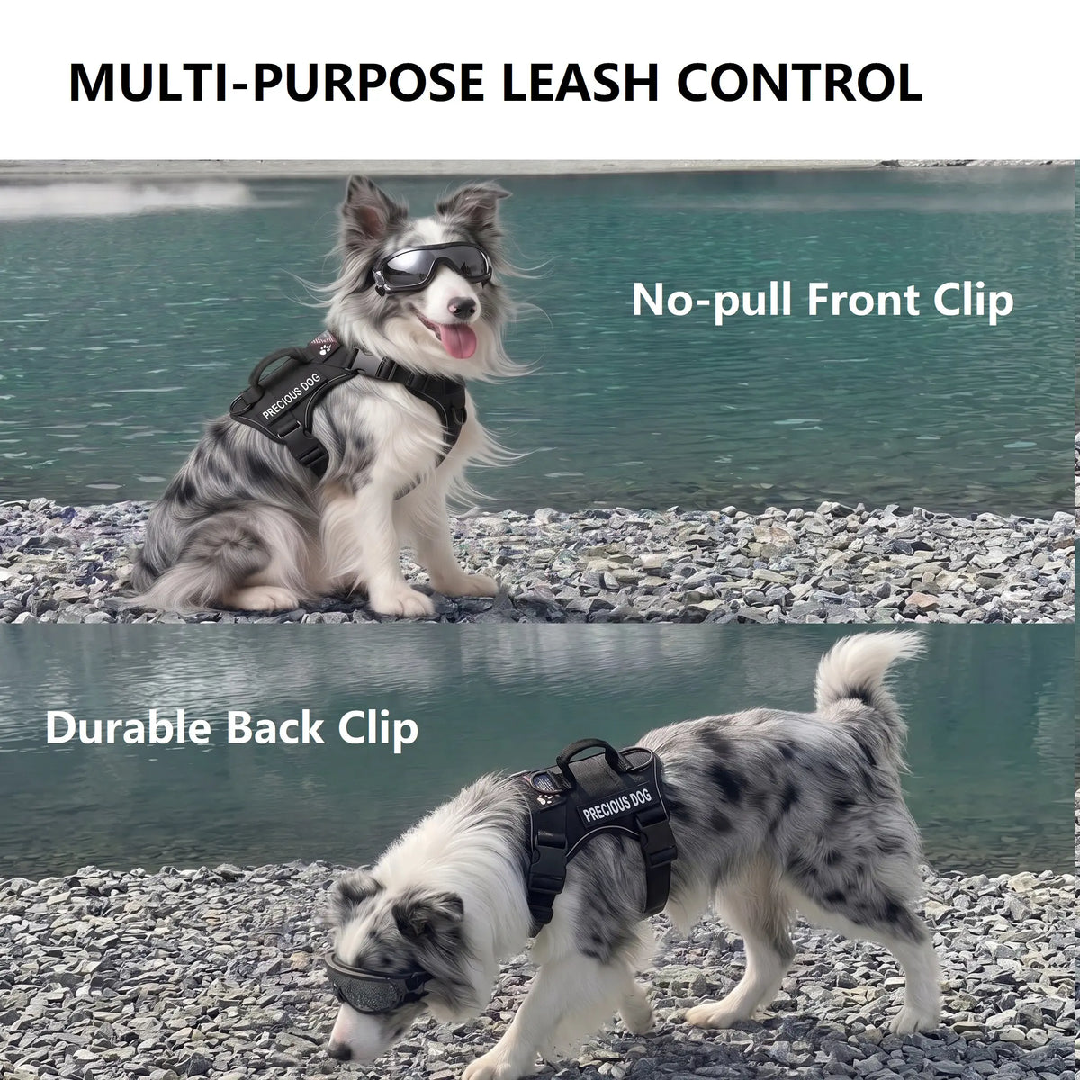 Tactical Dog Harness - Versatile and Durable Harness for All Breeds, Reflective Design, Adjustable No-Pull Control, Comfortable All-Day Wear, Easy Clip Attachment