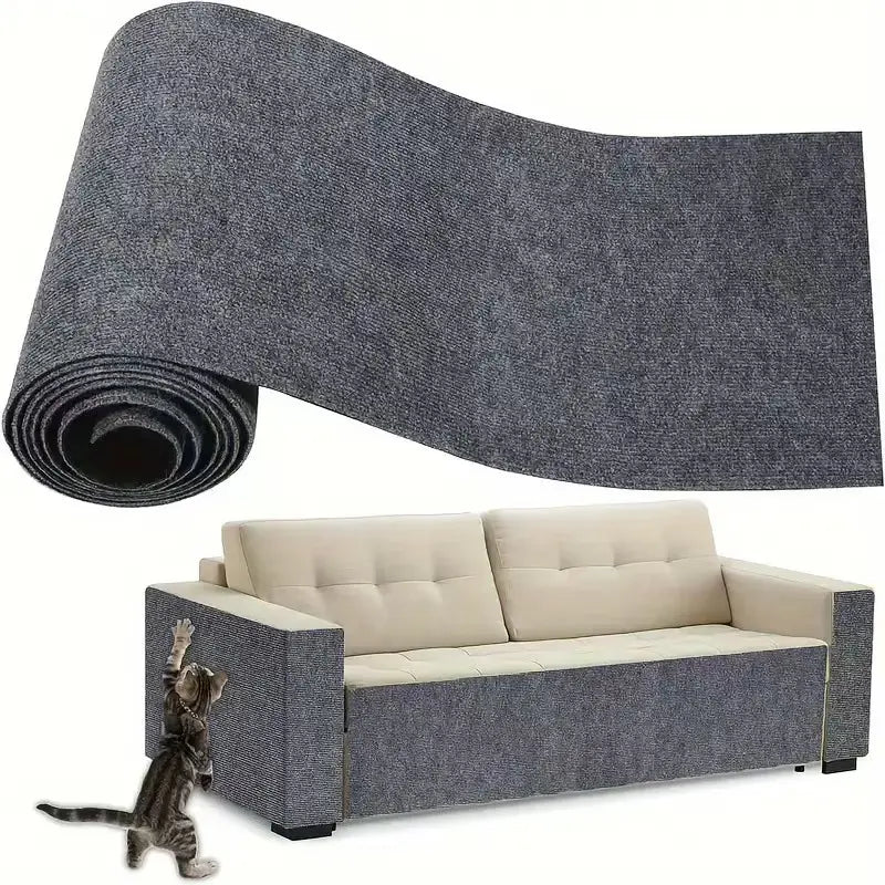 Iridescent Protective Cat Claw Guard Sticky Pad - 11.85" x 39.3" - Easy Installation Anti-Scratch Solution for Leather Furniture, Sofa Arms, and Corners by Sohochic Home Supply