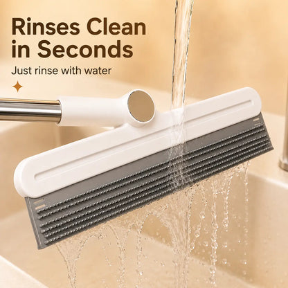 Professional Pet Hair Remover Rake and 180° Rotating Broom, Reusable Wet/Dry Squeegee and Silicone Scrubber for Carpets, Upholstery, Hardwood Floors, Bathrooms, and Pet Areas - Lint Roller Alternative for Rugs, Beds, Mats, and Furniture