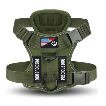 Tactical Dog Harness - Versatile and Durable Harness for All Breeds, Reflective Design, Adjustable No-Pull Control, Comfortable All-Day Wear, Easy Clip Attachment