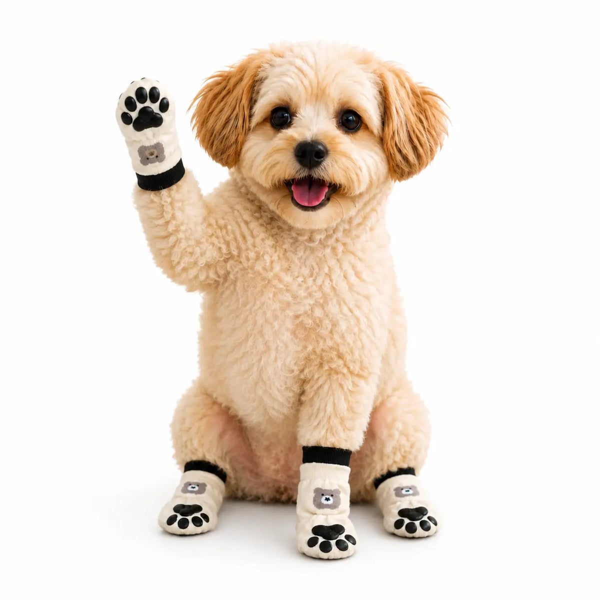 Silicone Anti-Slip Wear-Resistant Outdoor Paw Covers for Dogs and Puppies - 4-Piece Set