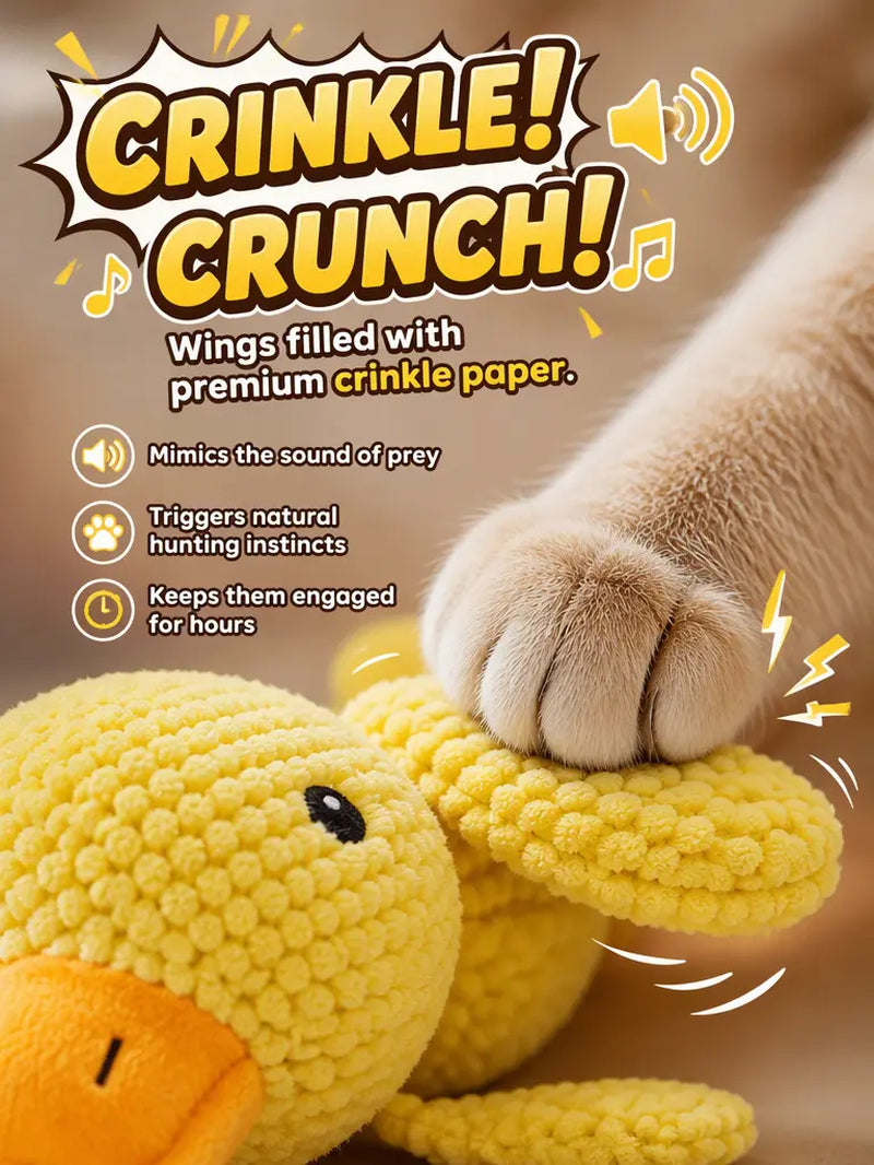 UQIOZ Interactive Catnip Plush Toy - Universal Size Wand for Engaging Play, Durable Chew-Resistant Design, Crinkle Sound Teething Aid for Cats