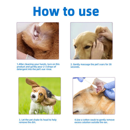 Gentle Pet Ear Cleanser | Odorless Solution for Dogs and Cats
