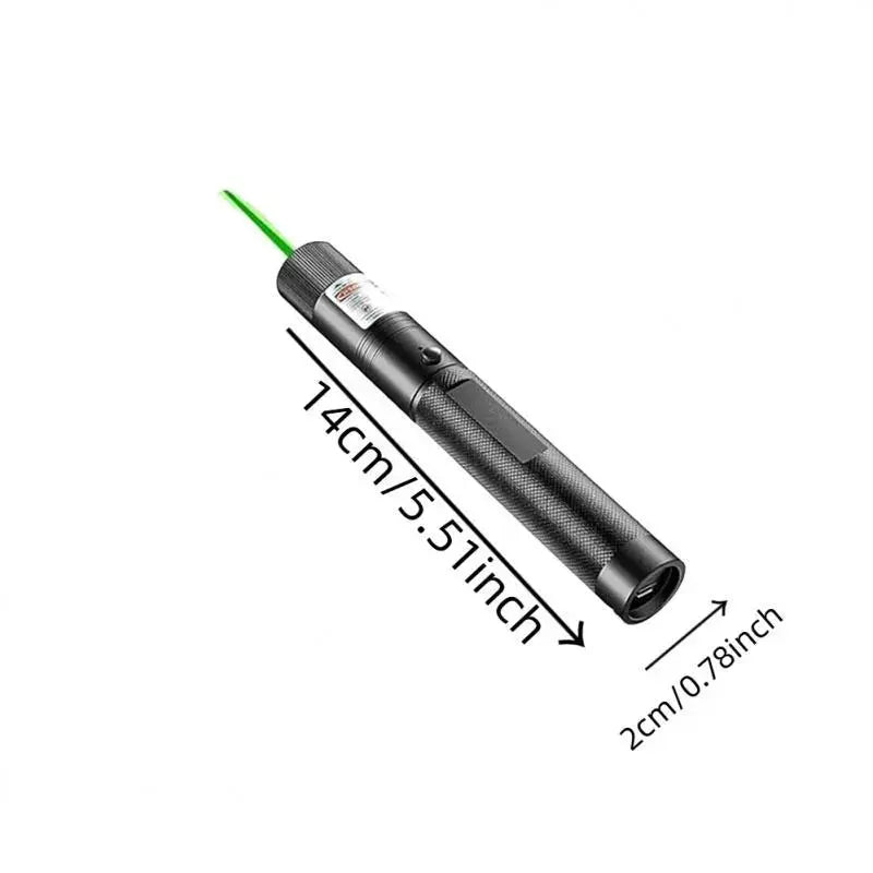 Rechargeable Green Laser Pointer and Line Light Flashlight for Long-Distance Use in Presentations, TV/LED/LCD Screens, Office, Outdoors, and Pet Activities