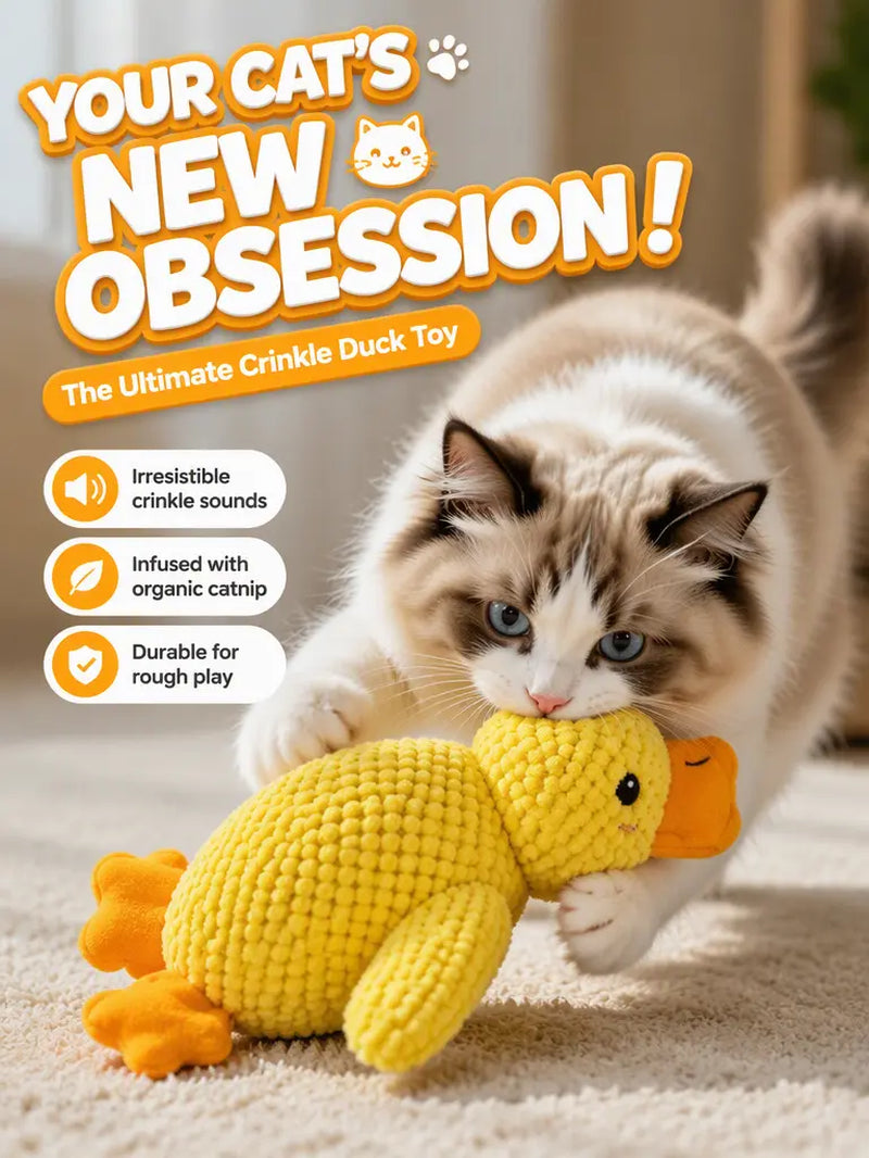 UQIOZ Interactive Catnip Plush Toy - Universal Size Wand for Engaging Play, Durable Chew-Resistant Design, Crinkle Sound Teething Aid for Cats