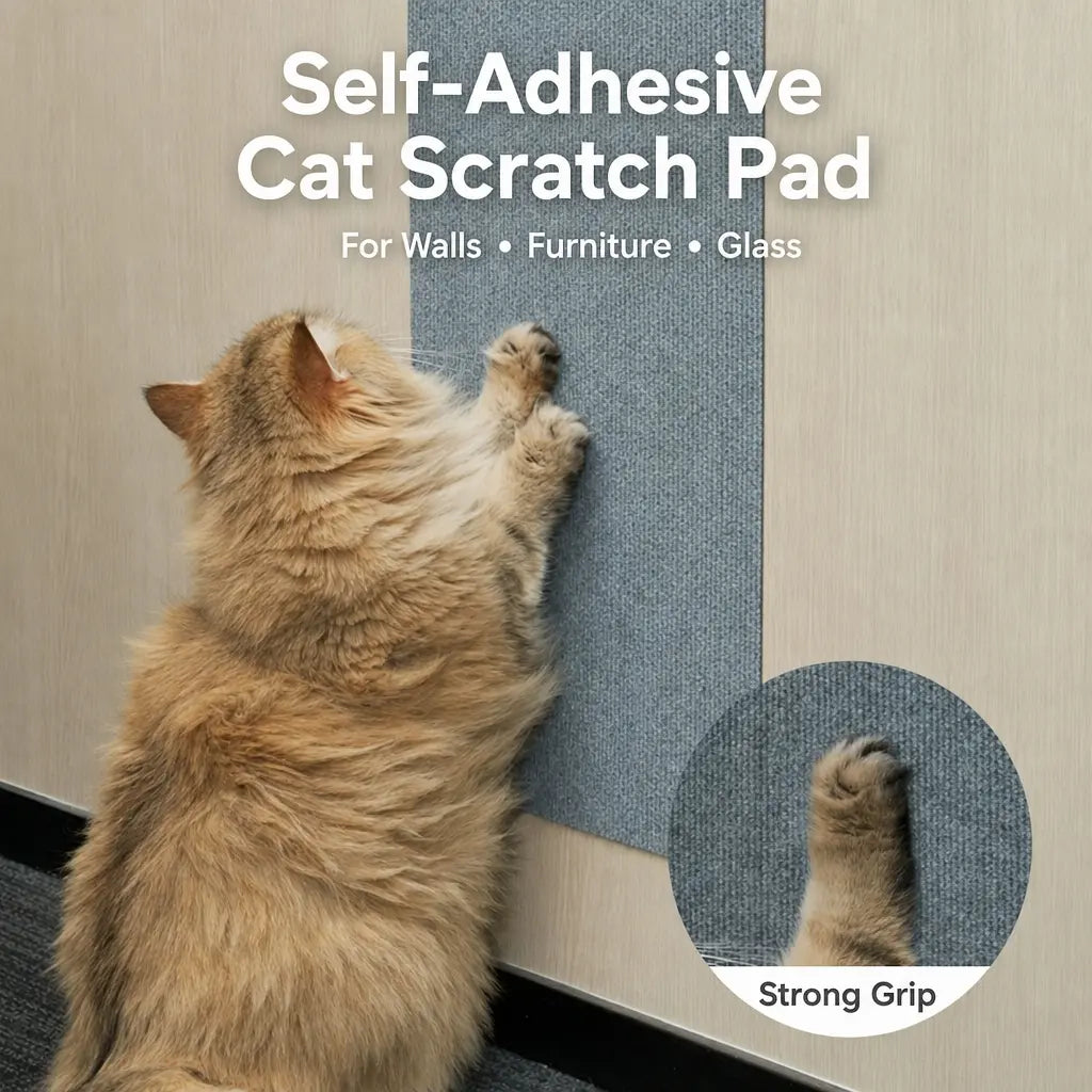 Iridescent Protective Cat Claw Guard Sticky Pad - 11.85" x 39.3" - Easy Installation Anti-Scratch Solution for Leather Furniture, Sofa Arms, and Corners by Sohochic Home Supply
