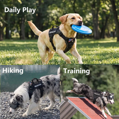 Tactical Dog Harness - Versatile and Durable Harness for All Breeds, Reflective Design, Adjustable No-Pull Control, Comfortable All-Day Wear, Easy Clip Attachment
