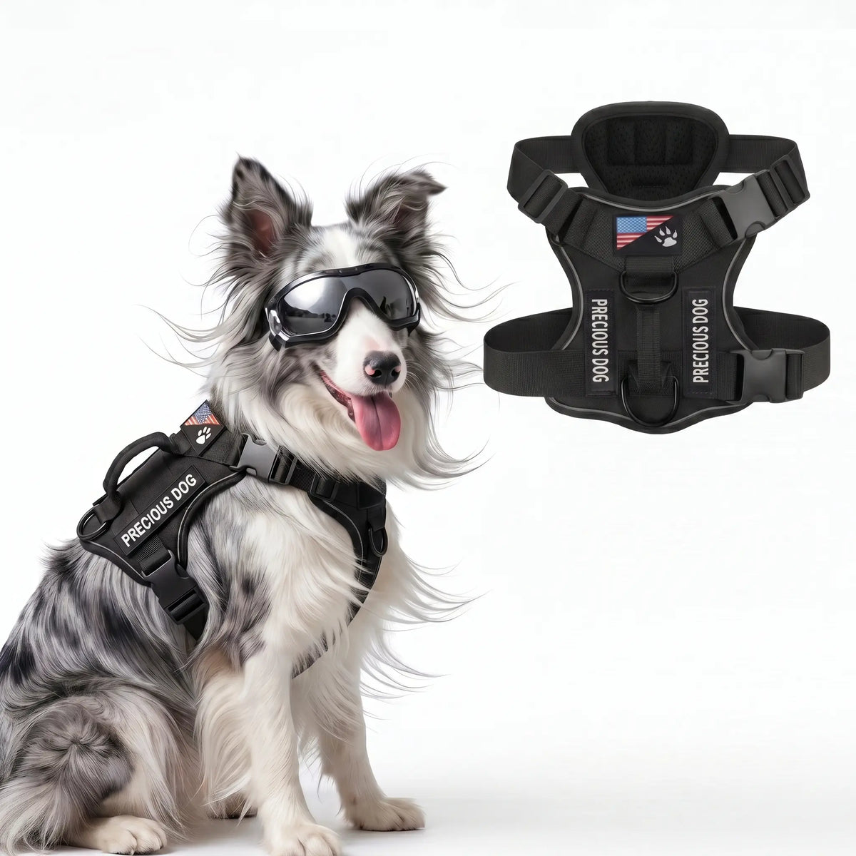 Tactical Dog Harness - Versatile and Durable Harness for All Breeds, Reflective Design, Adjustable No-Pull Control, Comfortable All-Day Wear, Easy Clip Attachment