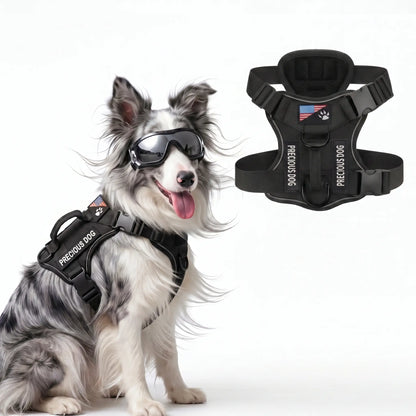 Tactical Dog Harness - Versatile and Durable Harness for All Breeds, Reflective Design, Adjustable No-Pull Control, Comfortable All-Day Wear, Easy Clip Attachment