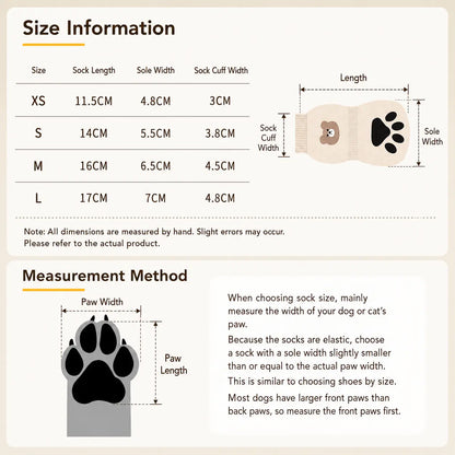 Silicone Anti-Slip Wear-Resistant Outdoor Paw Covers for Dogs and Puppies - 4-Piece Set